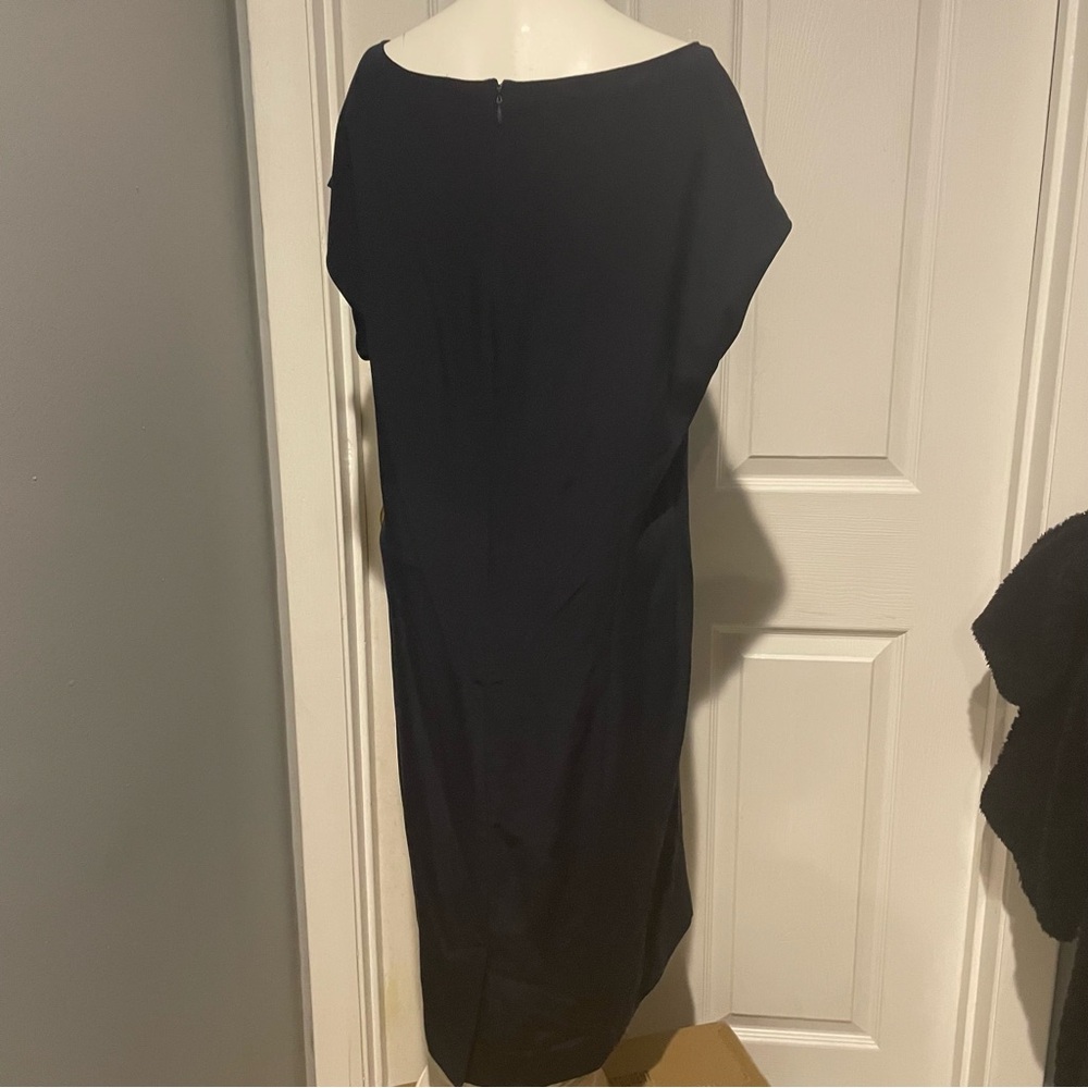 Elegant RALPH LAUREN BLUE LABEL NAVY 100% SHEATH DRESS S/12 - Picture 4 of 4
